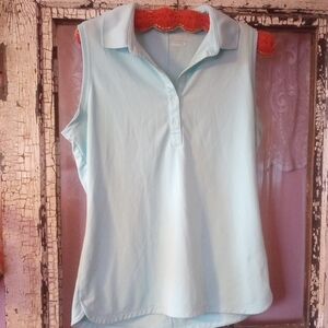 Nike Blue Sleeveless Polo Shirt